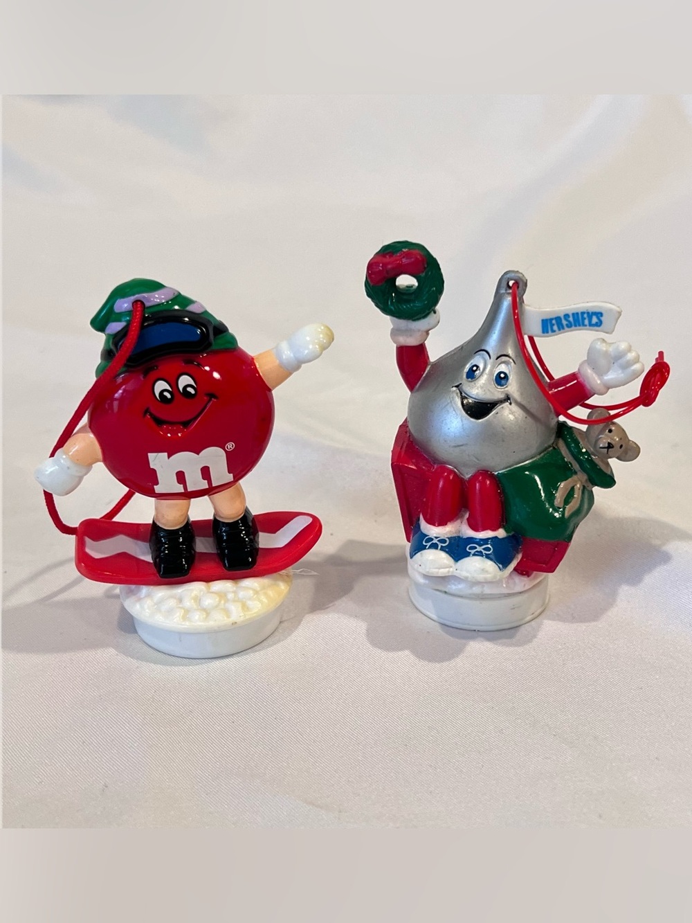Vintage Hershey’s & M&M’s Christmas Ornament Set 1995 1996